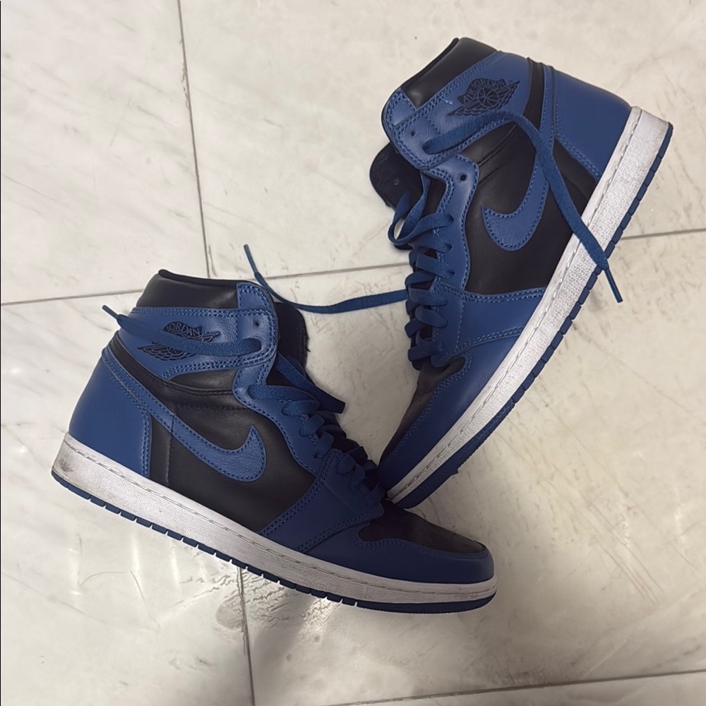 Nike Blue and Black Sneakers High-Top Design